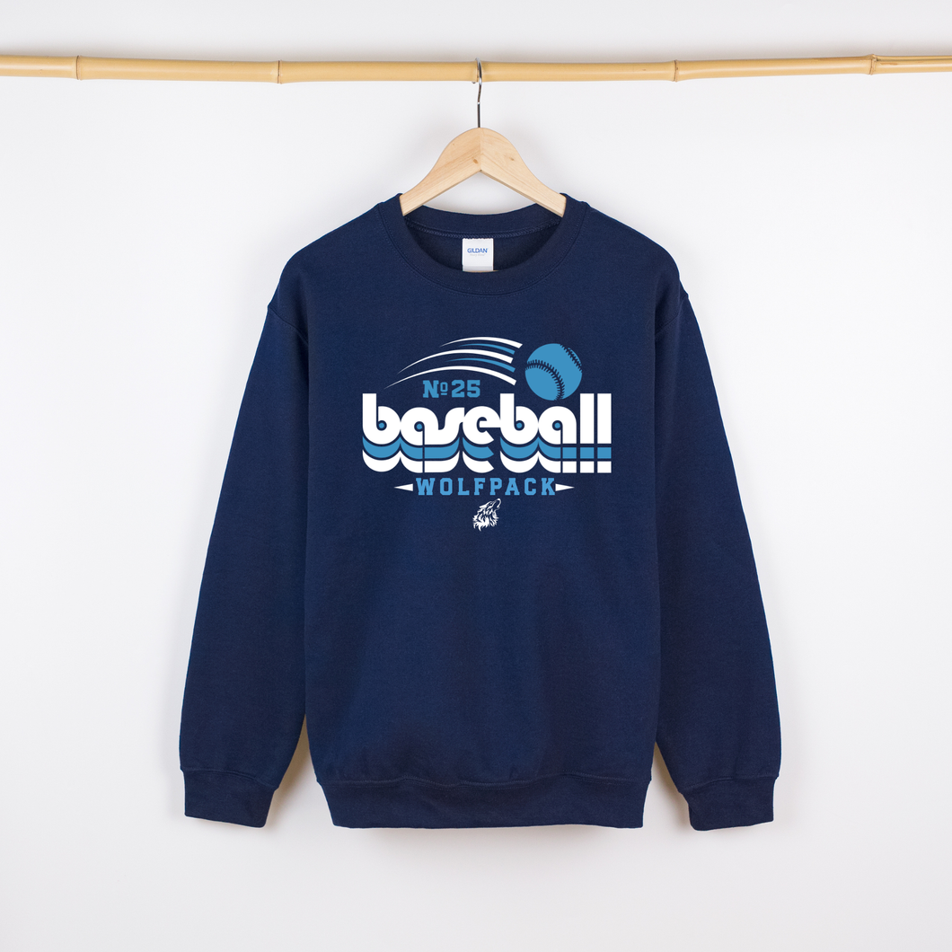 Retro Wolfpack Baseball Sweatshirt
