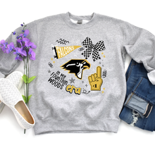 Load image into Gallery viewer, Rep Your School Era Sweatshirt 🖤💛
