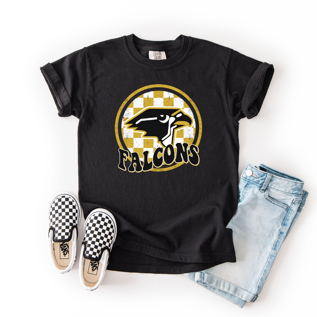 Groovy Checkered Falcons Tee