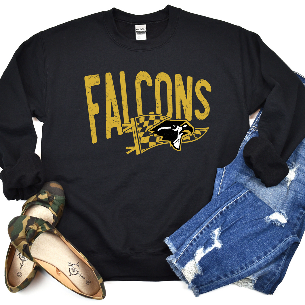 Falcons Checkered Pennant Flag Sweatshirt