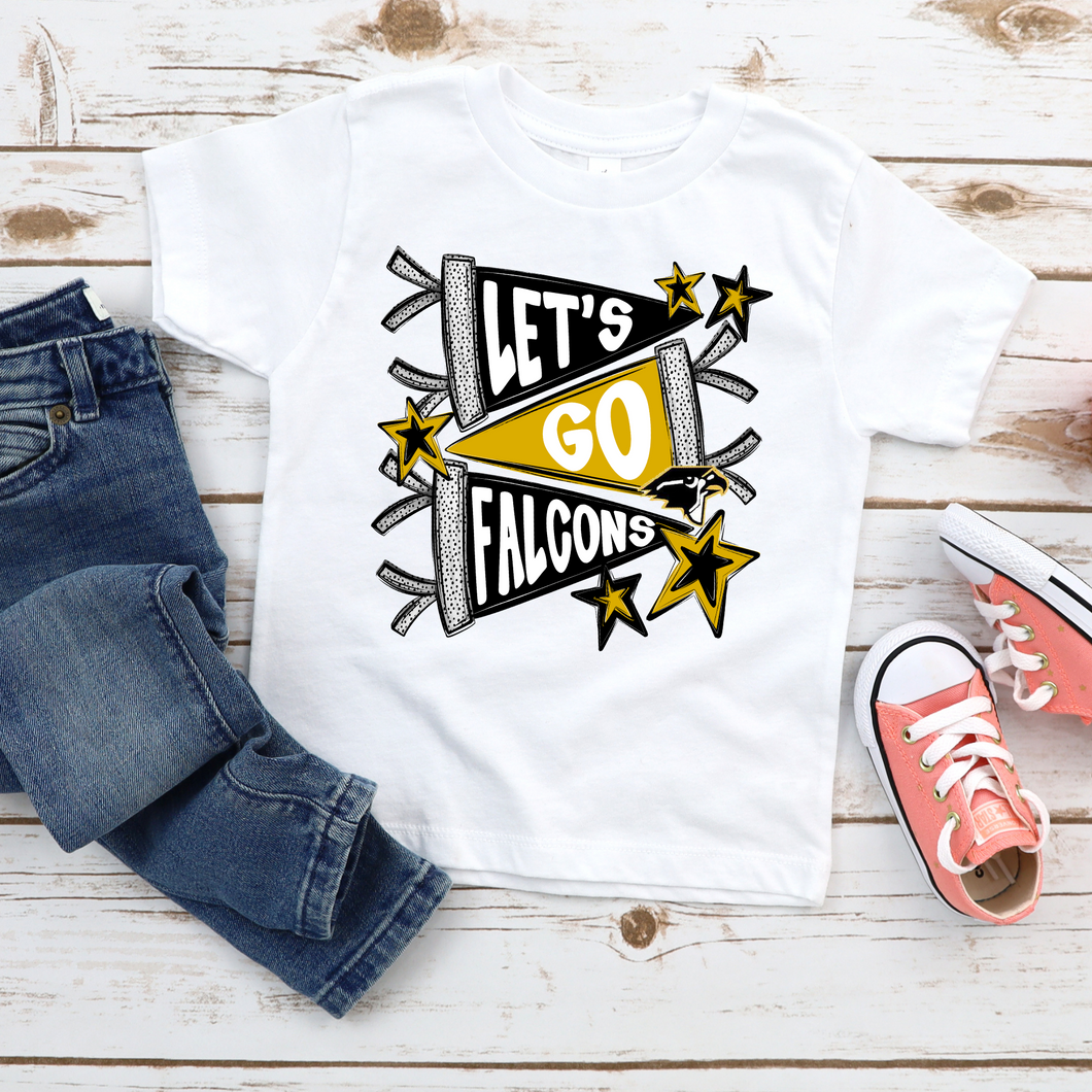 Let's Go Falcons Pennant Tee