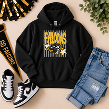 Load image into Gallery viewer, Falcons Leopard Pop black hoodie
