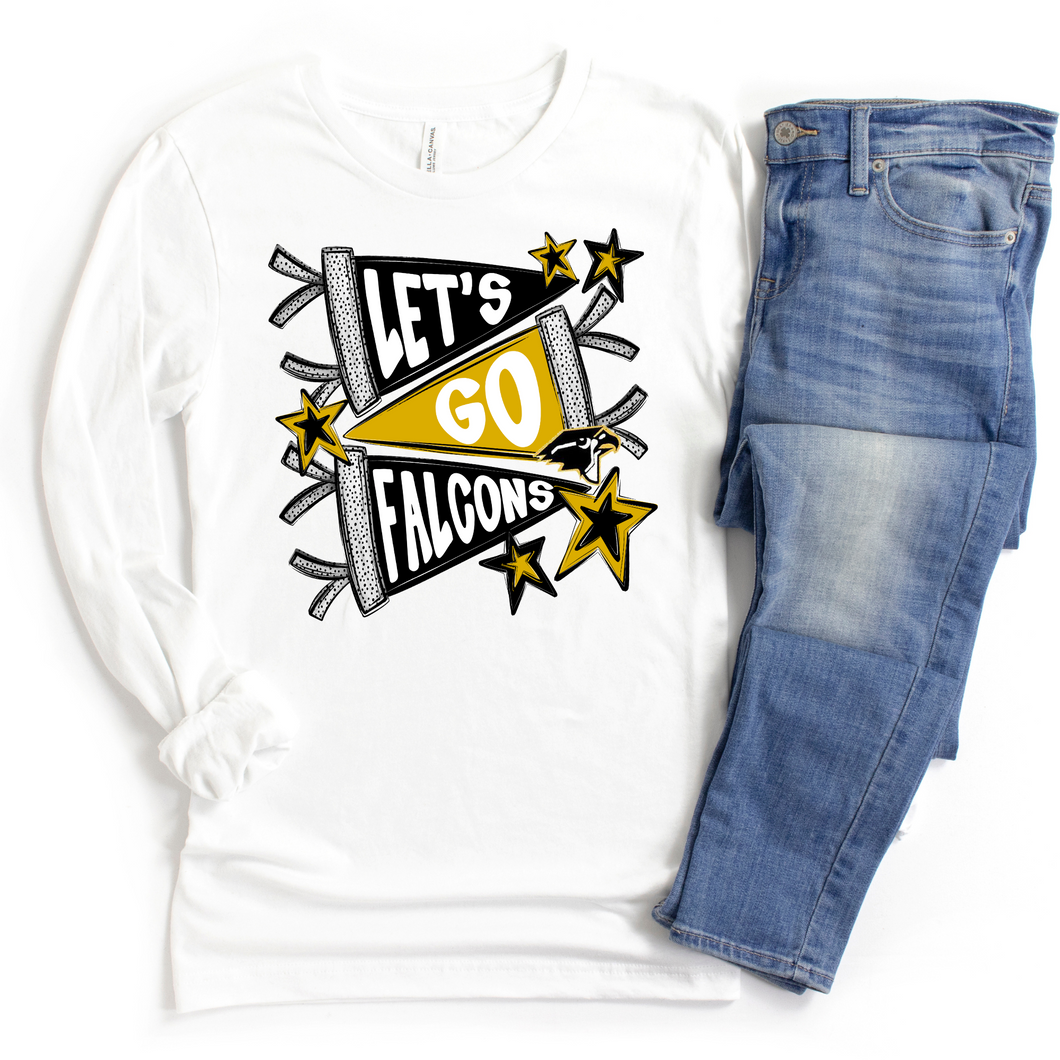 Let's Go Falcons Long Sleeve Tee