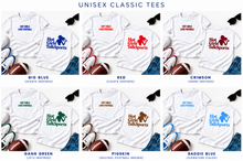 Load image into Gallery viewer, Hot Girls Love Football unisex classic tees color options
