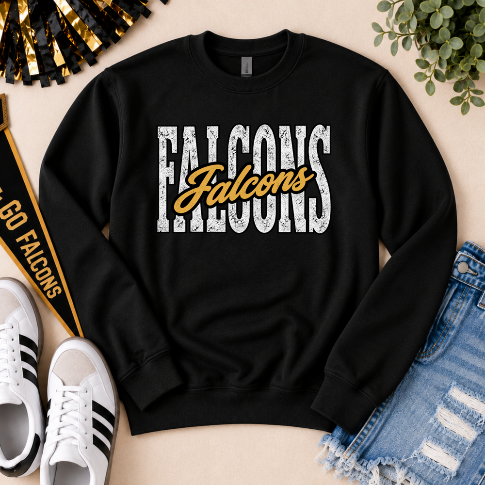 Tall Vintage Falcons adult crewneck sweatshirt